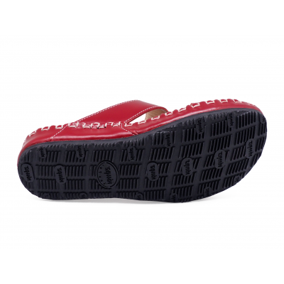 Sandals Flat SKC-10 CCO Red Leather